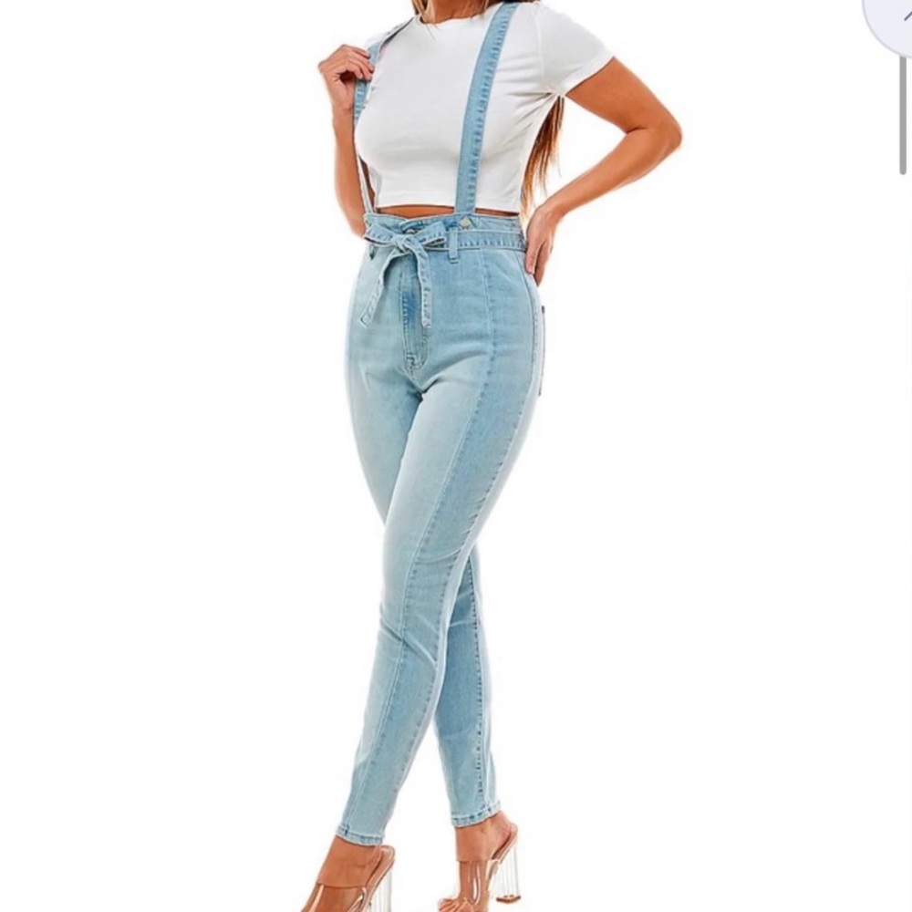 Light Blue Women's Jean Overalls